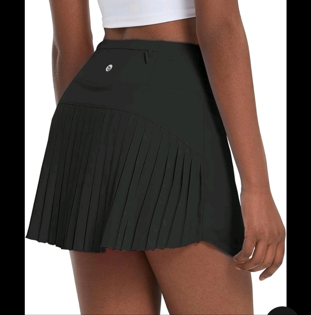 BALEAF Women's Pleated Tennis Skirt Golf Skorts for Woman High Medium, Black